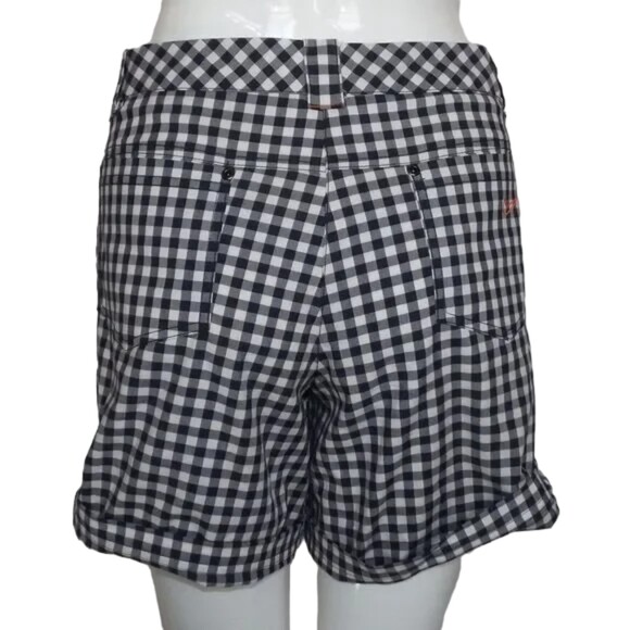 NIKE Dri-Fit Shorts, 10, Golf Fit, Blue/White Gingham, 6" inseam, Pockets - Picture 8 of 14